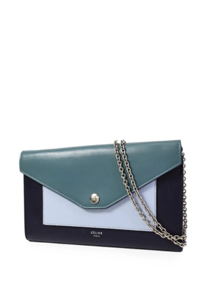 Celine Pre-Owned foldover-top chain-strap shoulder bag - Black