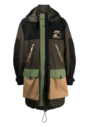 DSQUARED2 flap-pocket hooded parka - Black