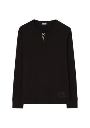 Burberry long-sleeve cotton top - Black