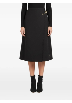 Prada Pre-Owned safety pin-embellished midi skirt - Black