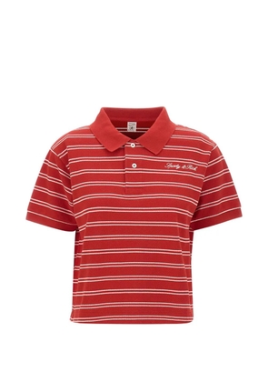 Sporty & Rich Signature Logo-embroidered striped polo shirt