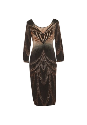 Roberto Cavalli printed jersey mini dress - Black