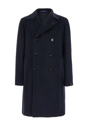 Tagliatore double-breasted cashmere coat - Blue