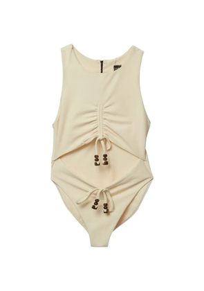 424 cut-out crepe swimsuit - Neutrals