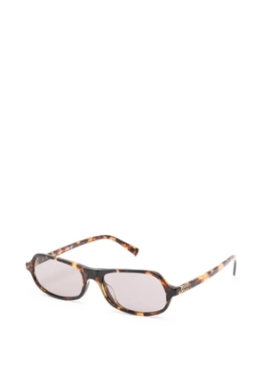 Miu Miu Eyewear tortoiseshell-effect rectangle-frame sunglasses - Brown
