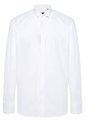 Corneliani poplin cotton shirt - White