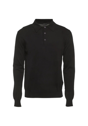 Prada Pre-Owned long-sleeve polo shirt - Black
