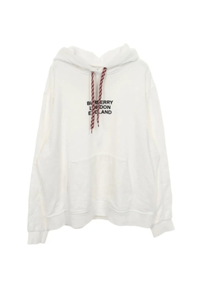 Burberry Pre-Owned 2000s logo-embroidered hoodie - White