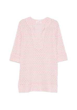 MC2 Saint Barth Macha V-neck midi dress - Pink