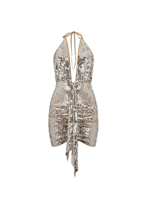 DSQUARED2 chic night all over-paillettes dress - Silver