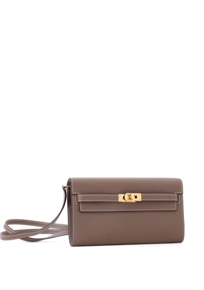 Hermès Pre-Owned Kelly To Go Wallet Evercolor crossbody bag - Grey