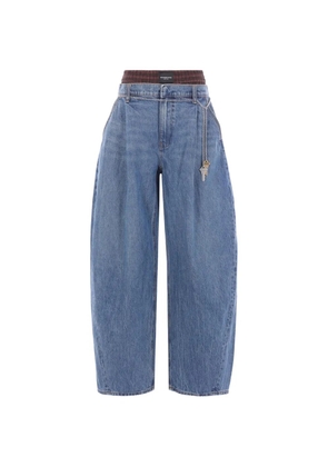 Alexander Wang oversized pleated jeans - Blue