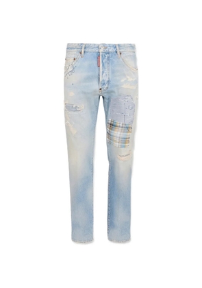 DSQUARED2 patched superlite Teddy jeans - Blue