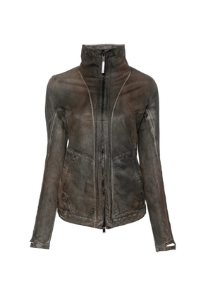 Isaac Sellam Experience distressed-finish jacket - Brown