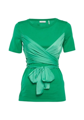 SANDRO wrapped waist-tie top - Green