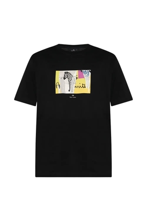 PS Paul Smith zebra-print T-shirt - Black