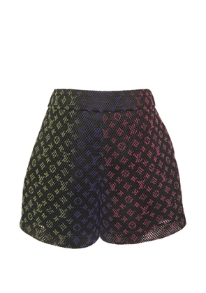 Louis Vuitton Pre-Owned Monogram-pattern mesh shorts - Black