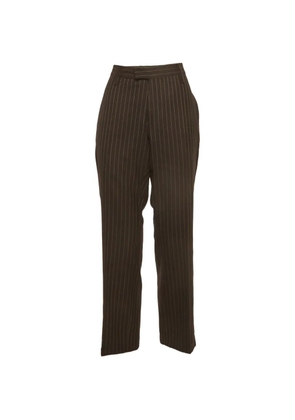 Gucci Pre-Owned pinstripe-pattern trousers - Brown