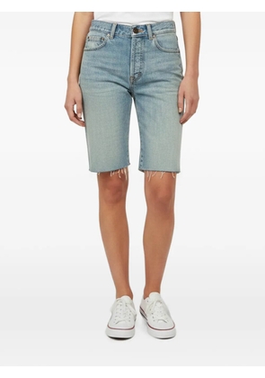 Saint Laurent Pre-Owned raw-edge denim shorts - Blue