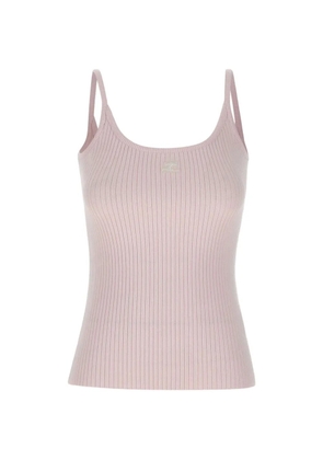 Courrèges Reedition ribbed-knit top - Pink