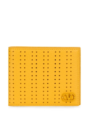Valentino Garavani VLogo perforated leather wallet - Yellow