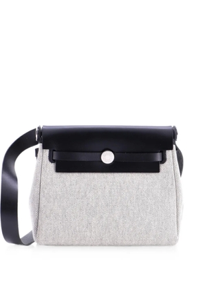 Hermès Pre-Owned Herbag Zip Toile and Leather 20 shoulder bag - Black