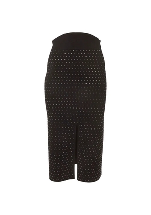 SANDRO rhinestone-embellished midi skirt - Black