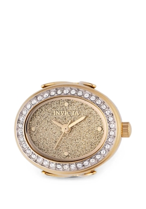 Invicta crystal-embellished oval 24mm ring watch - Gold