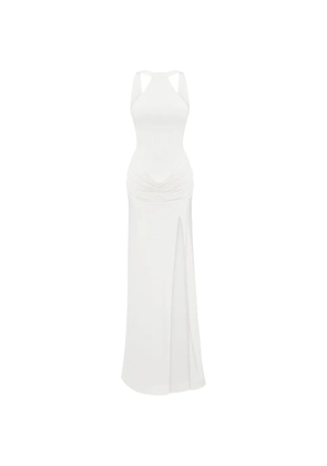 OCCLEUS Merelyn draped-design slit-detail maxi dress - Neutrals