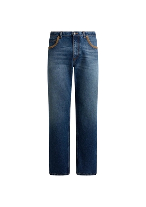 ETRO straight-leg cotton denim jeans with contrasting details - Blue