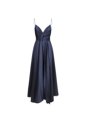Blanca Vita maxi bow-detail pleated dress - Blue