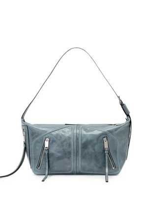 AllSaints Jean Rey multi-zip leather shoulder bag - Blue
