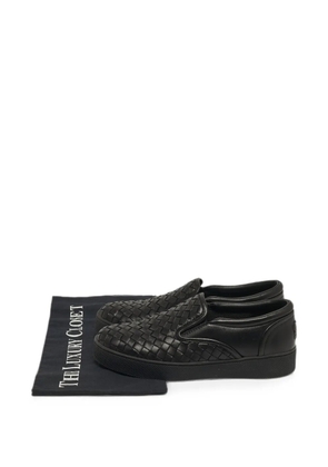Bottega Veneta Pre-Owned Intrecciato leather sneakers - Black