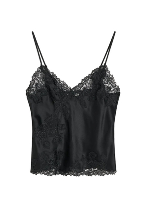 By Malene Birger Madeleine lace-trim top - Black