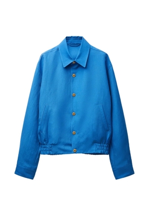 Versace wool-linen blouson - Blue