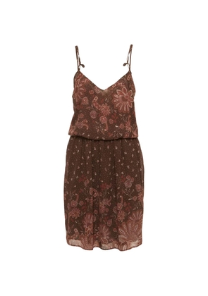 See By Chloé Vintage paisley-print chiffon mini dress - Brown