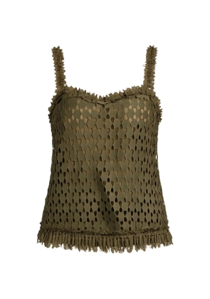Ulla Johnson Francoise laser-cut top - Green