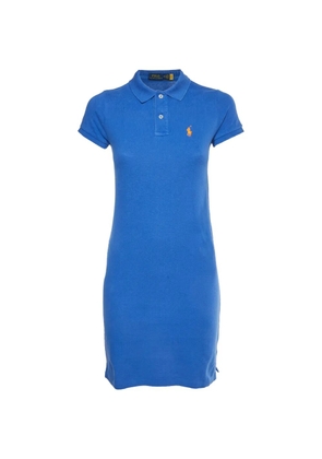 Polo Ralph Lauren Vintage pique-knit mini polo dress - Blue