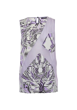 Versace Pre-Owned abstract-print silk blouse - Purple