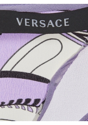 Versace Pre-Owned abstract-print silk blouse - Purple