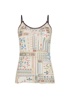 MOMONÌ Airelle graphic-print top - Neutrals