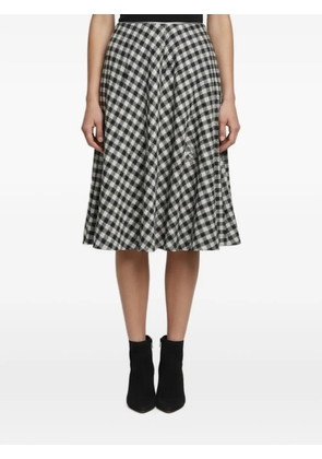 Prada Pre-Owned checkered midi skirt - Grey
