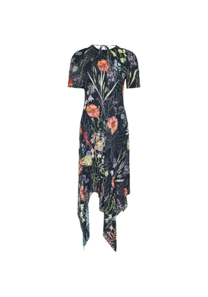 Alexander McQueen floral-print handkerchief-hem dress - Black