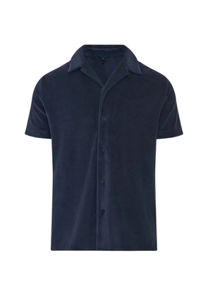 PATRICK ASSARAF terry-texture short-sleeve shirt - Blue