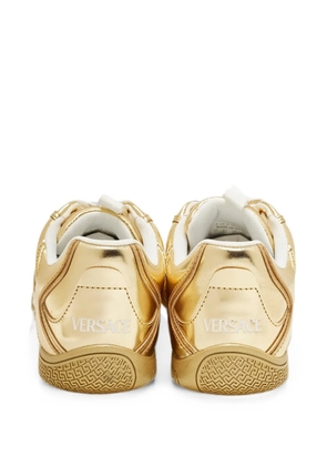 Versace Pre-Owned Galaxia metallic-effect sneakers - Gold