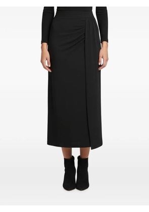 Christian Dior Pre-Owned draped midi skirt - Black