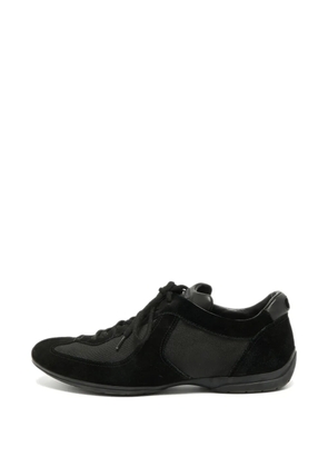 Santoni suede low-top sneakers - Black