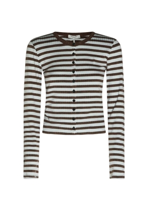 rag & bone striped ribbed cardigan - Brown
