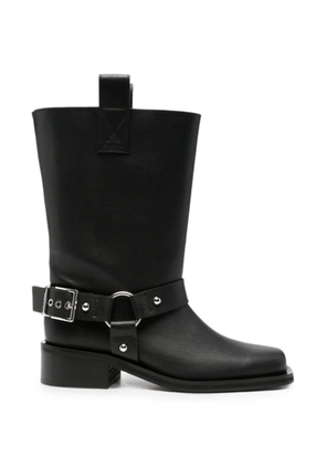 GANNI harness-detail biker boots - Black