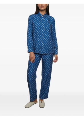 Max Mara starfish-print shirt and trousers set - Blue